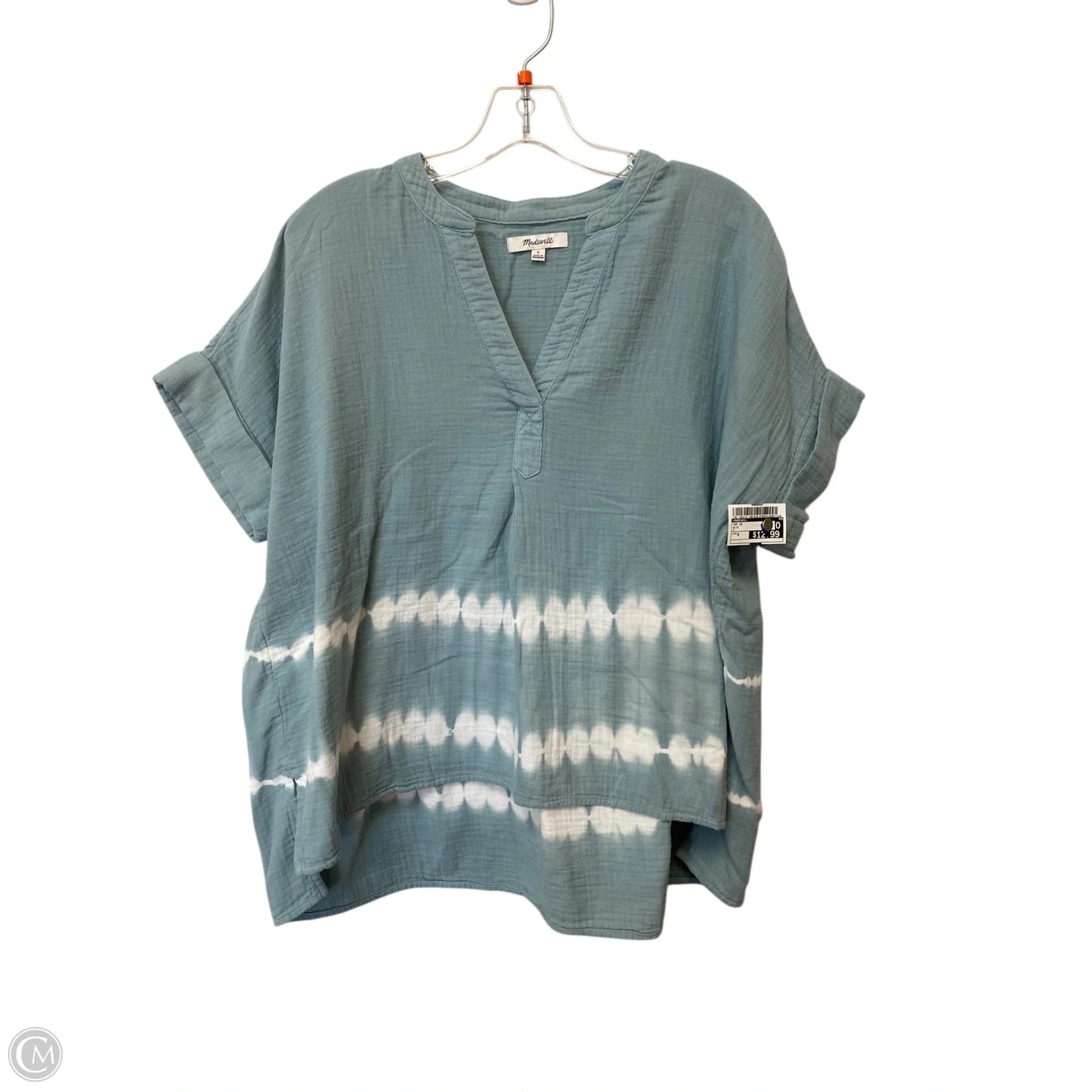 Top Short Sleeve By Madewell In Blue, Size: S