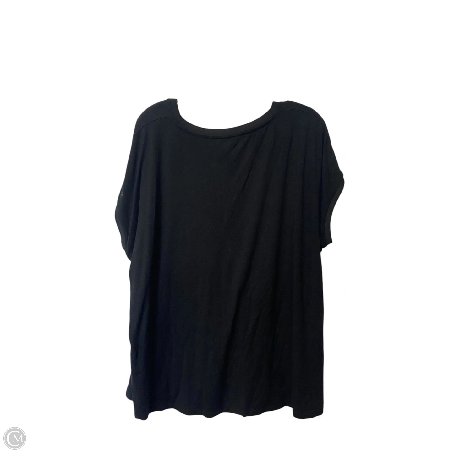 Top Short Sleeve Basic By Clothes Mentor In Black, Size: 18