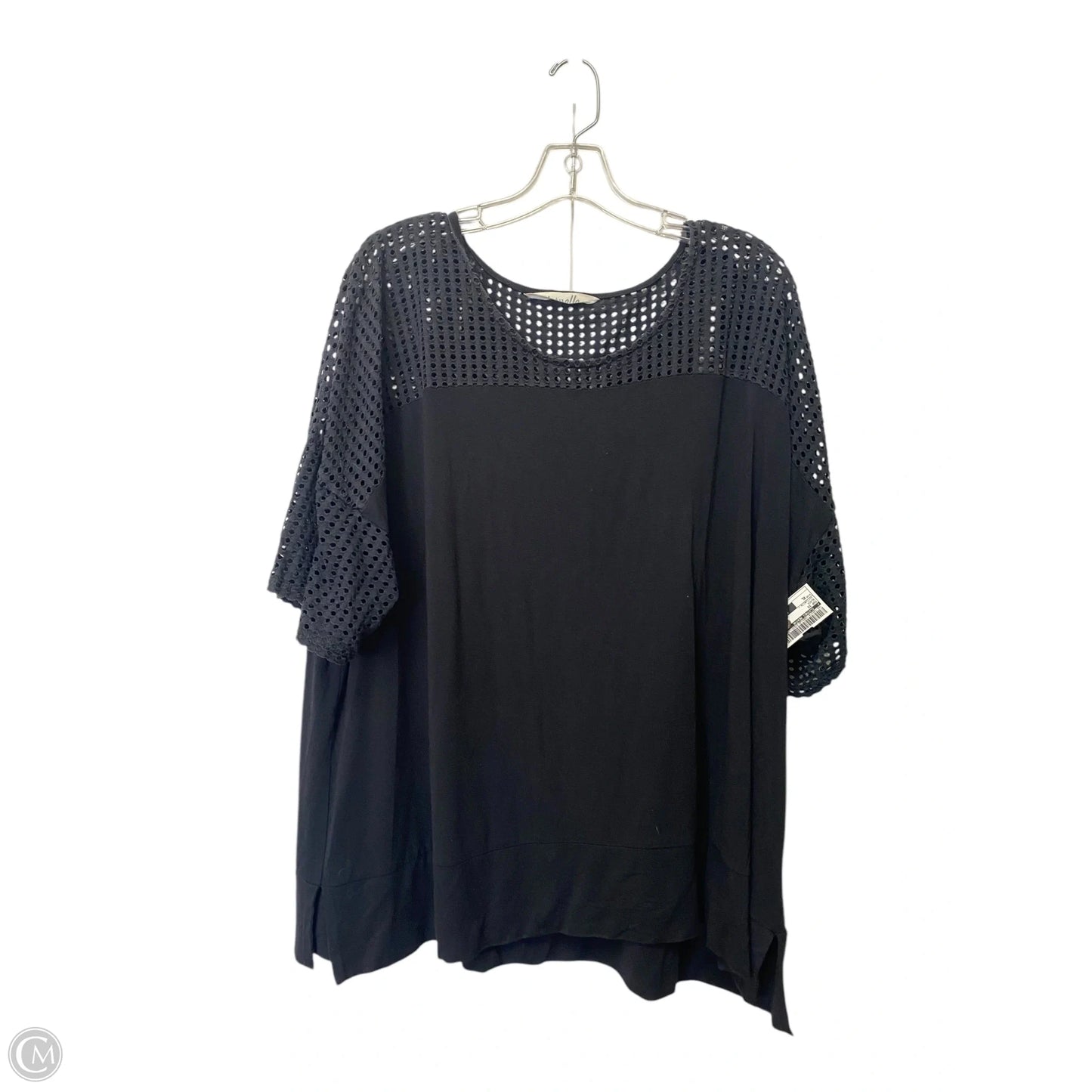 Top Short Sleeve By Clothes Mentor In Black, Size: Xl