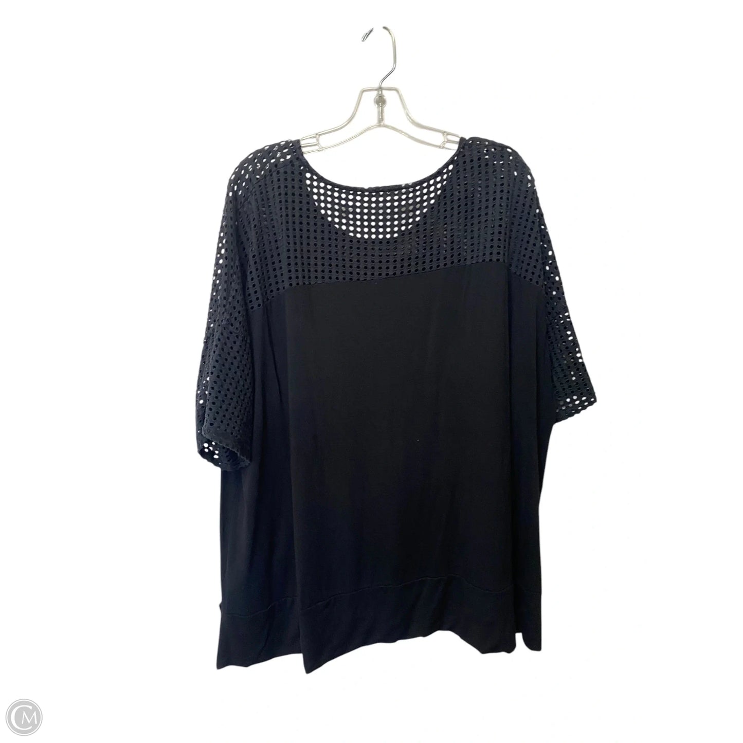 Top Short Sleeve By Clothes Mentor In Black, Size: Xl