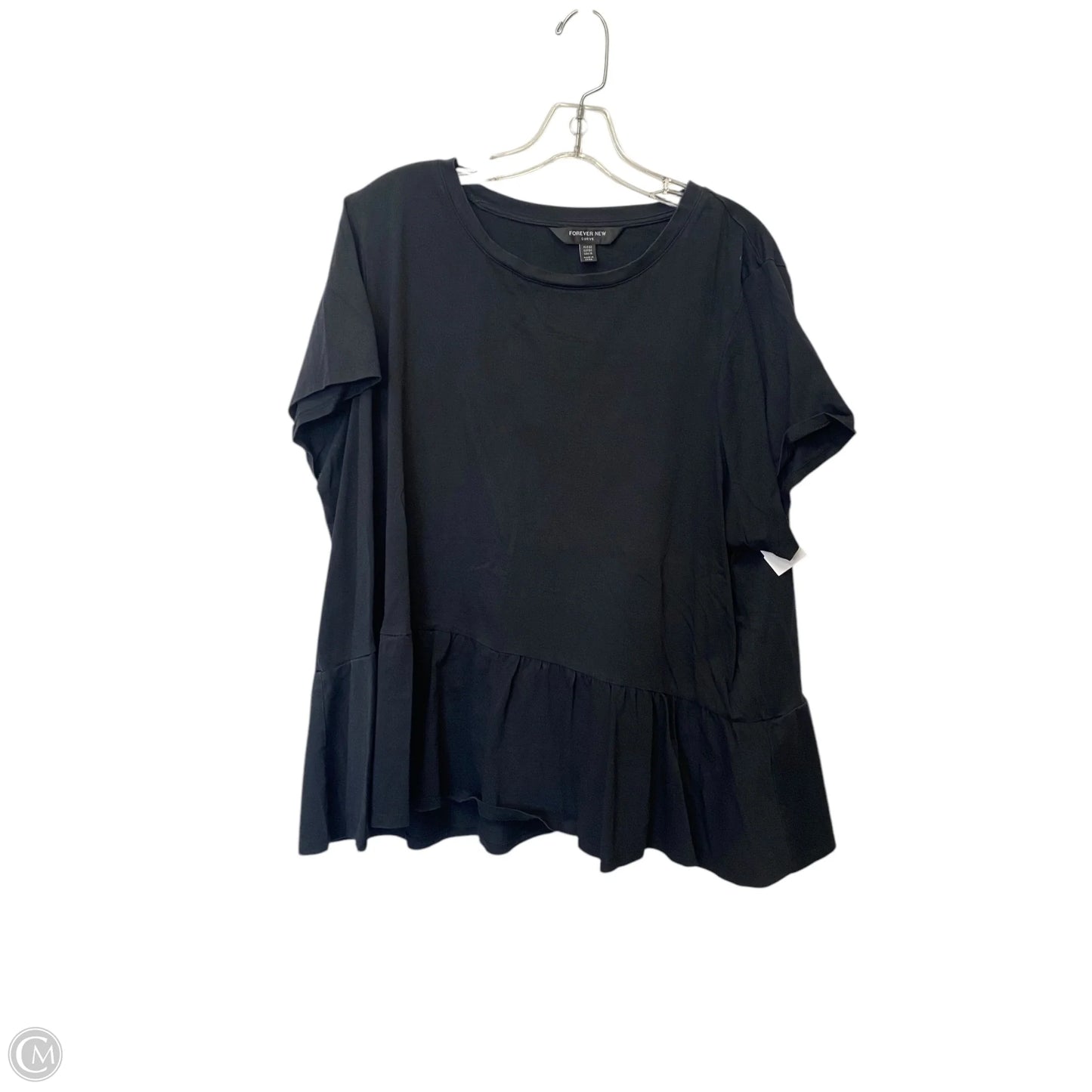 Top Short Sleeve By Clothes Mentor In Black, Size: 18