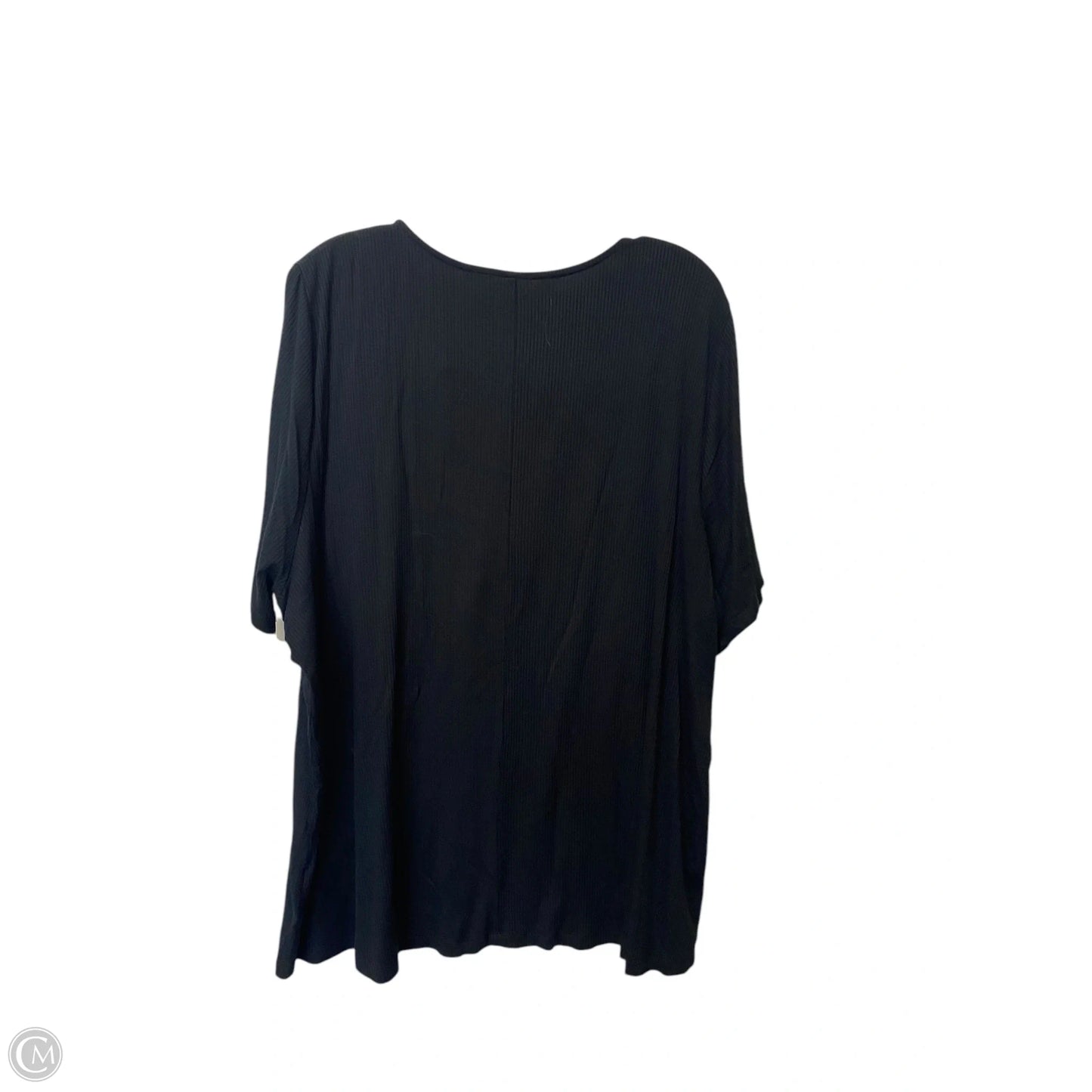 Top Short Sleeve By Clothes Mentor In Black, Size: 22