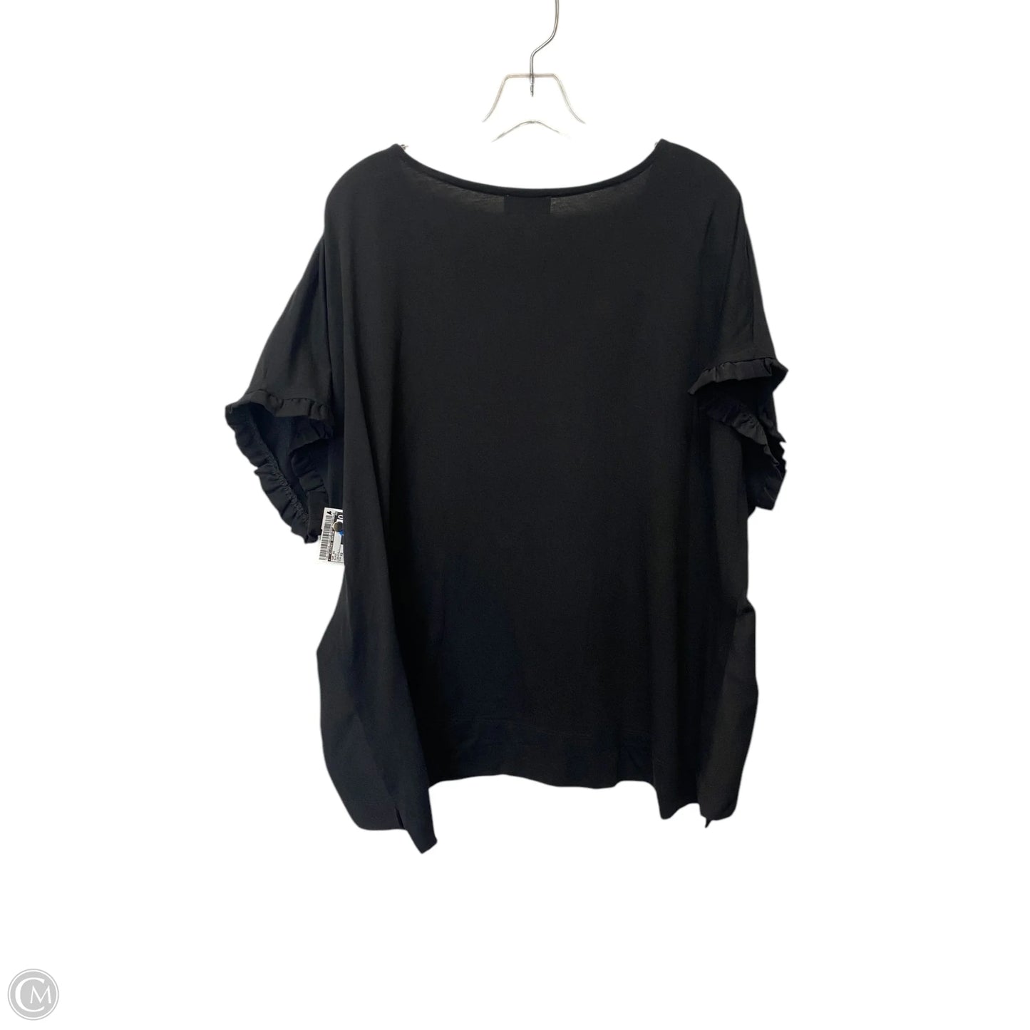 Top Short Sleeve By Clothes Mentor In Black, Size: 22