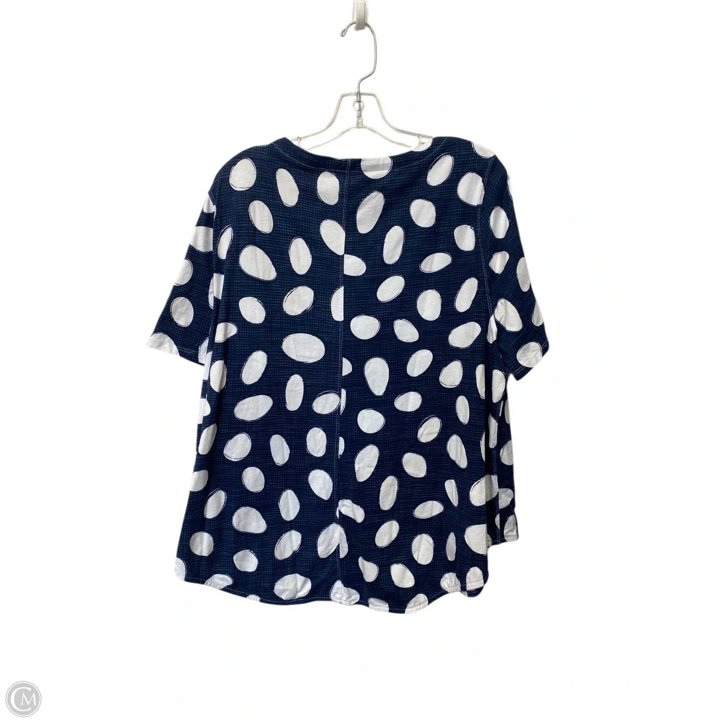 Top Short Sleeve By Clothes Mentor In Blue & White, Size: 20