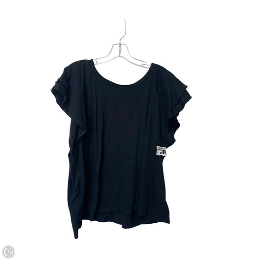 Top Short Sleeve Basic By Gap In Black, Size: Xxl