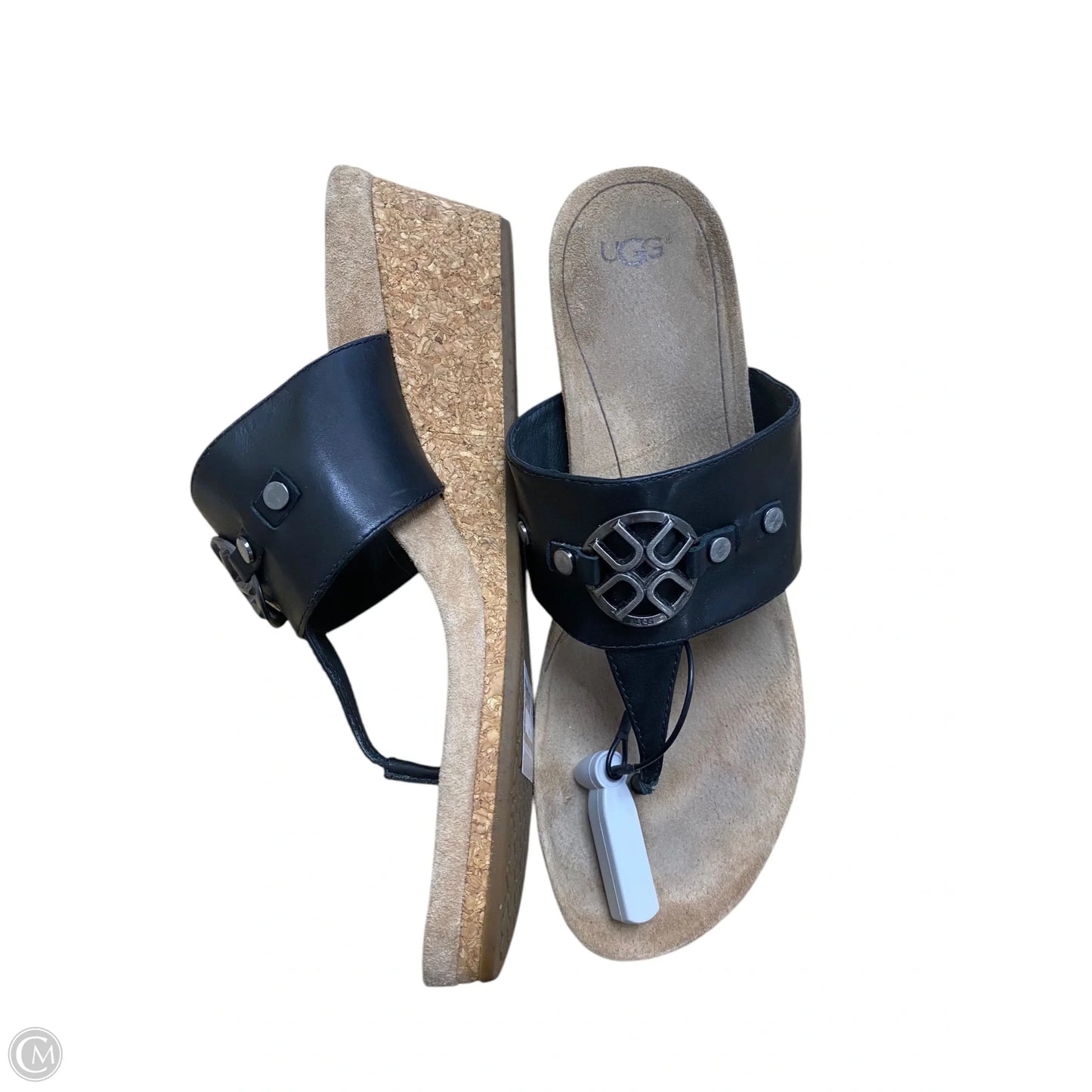 Sandals Designer By Ugg In Black, Size: 10