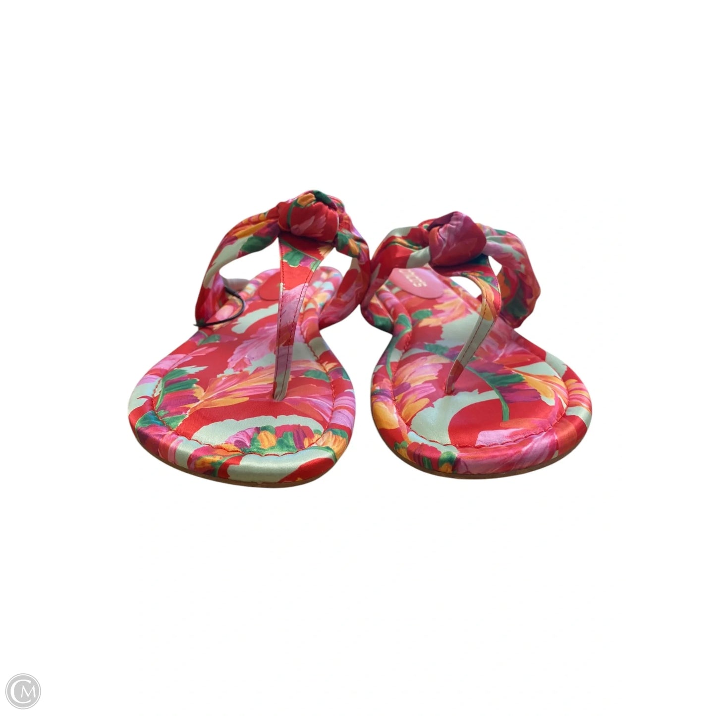 Sandals Flats By Chicos In Floral Print, Size: 10