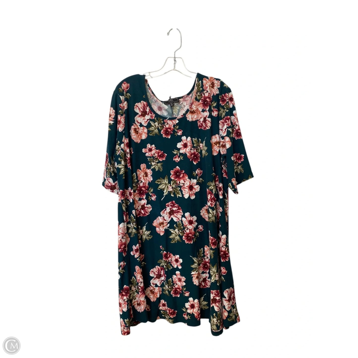 Top Short Sleeve By Vibe In Floral Print, Size: 3x