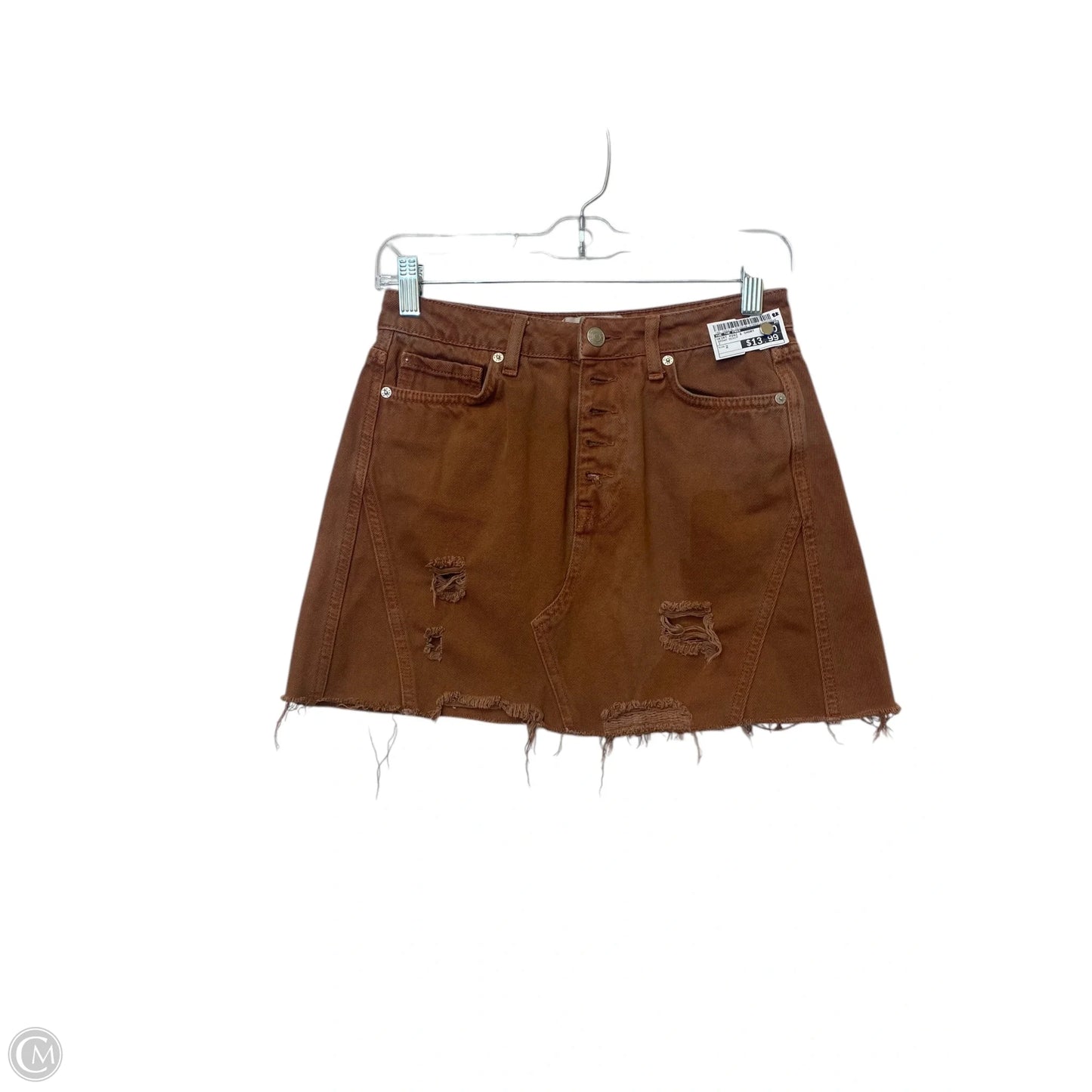 Skirt Mini & Short By We The Free In Brown Denim, Size: 2