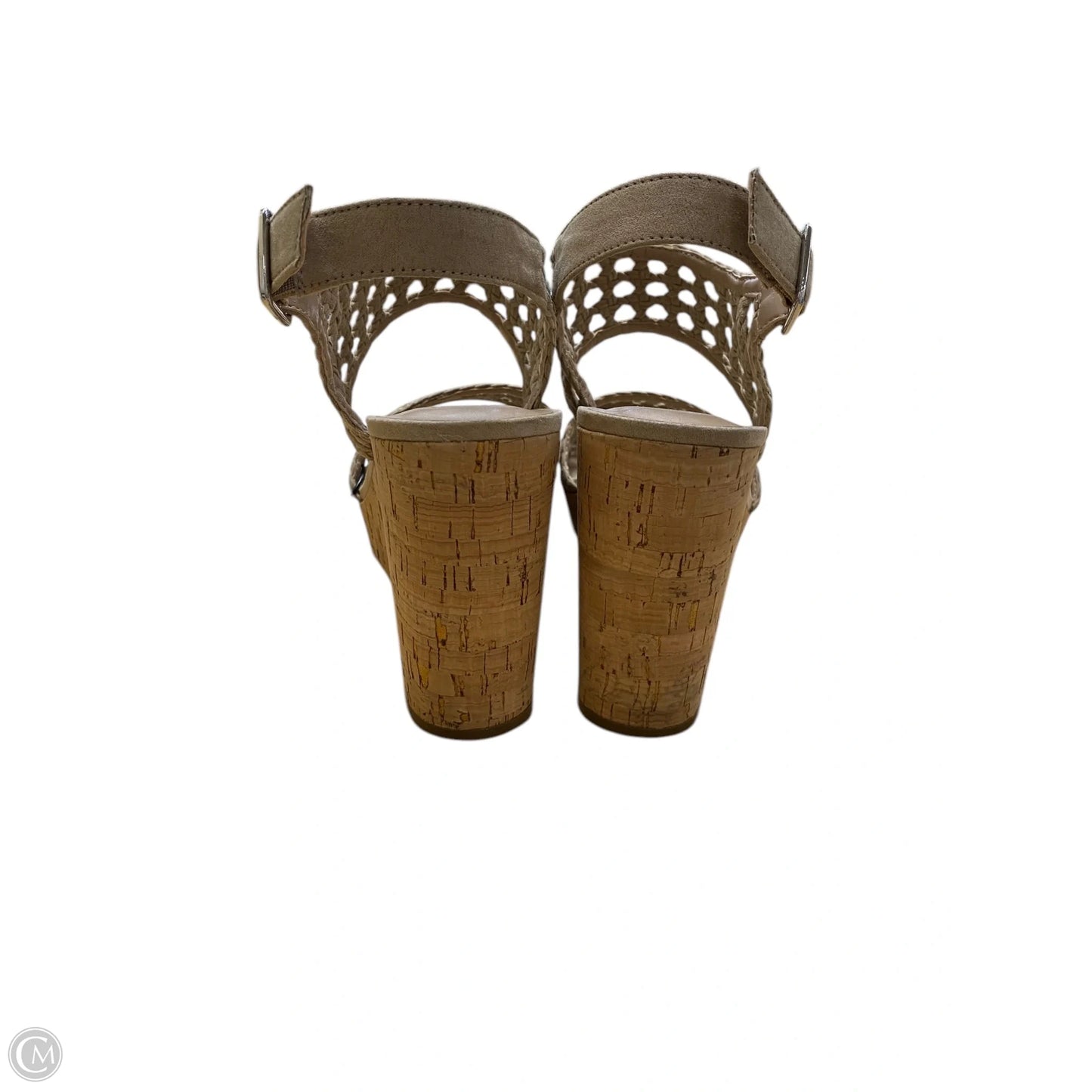 Sandals Heels Wedge By Mix No 6 In Beige, Size: 8.5