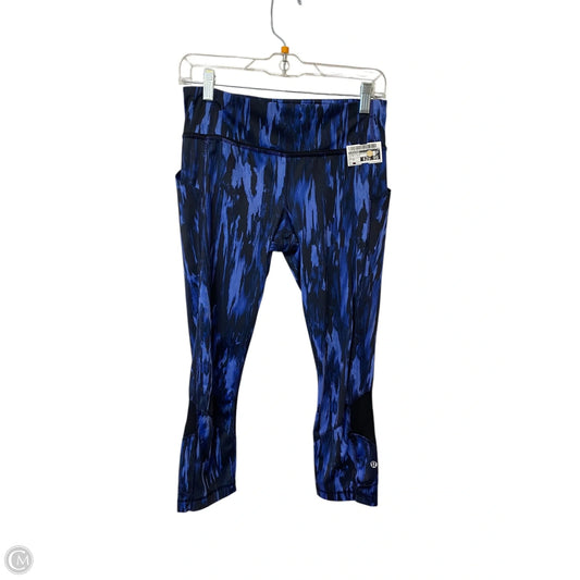 Athletic Leggings By Lululemon In Black & Blue, Size: 6