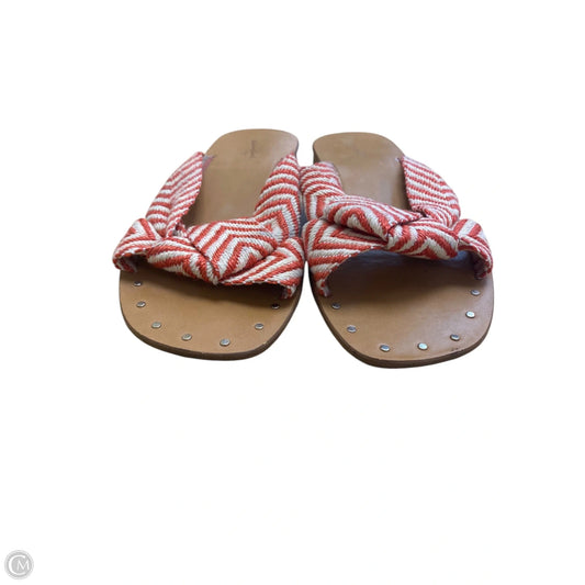 Sandals Flats By Universal Thread In Orange, Size: 7