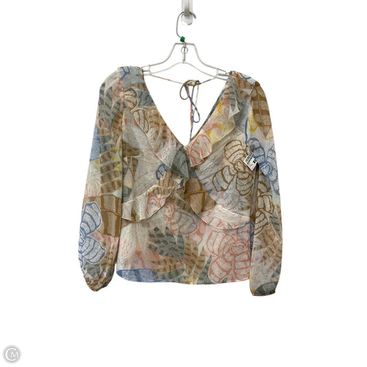 Top Long Sleeve By White House Black Market In Multi-colored, Size: Xxs