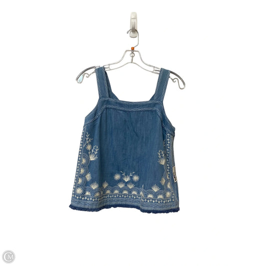 Top Sleeveless By Anthropologie In Blue Denim, Size: 0