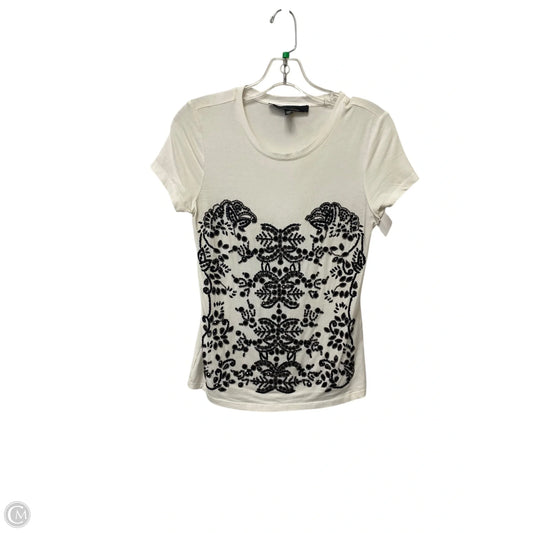 Top Short Sleeve By White House Black Market In White, Size: Xxs