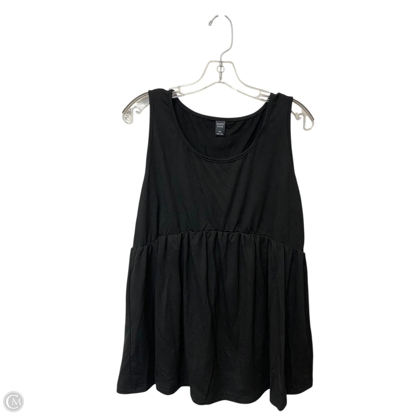 Top Sleeveless By Clothes Mentor In Black, Size: 1x