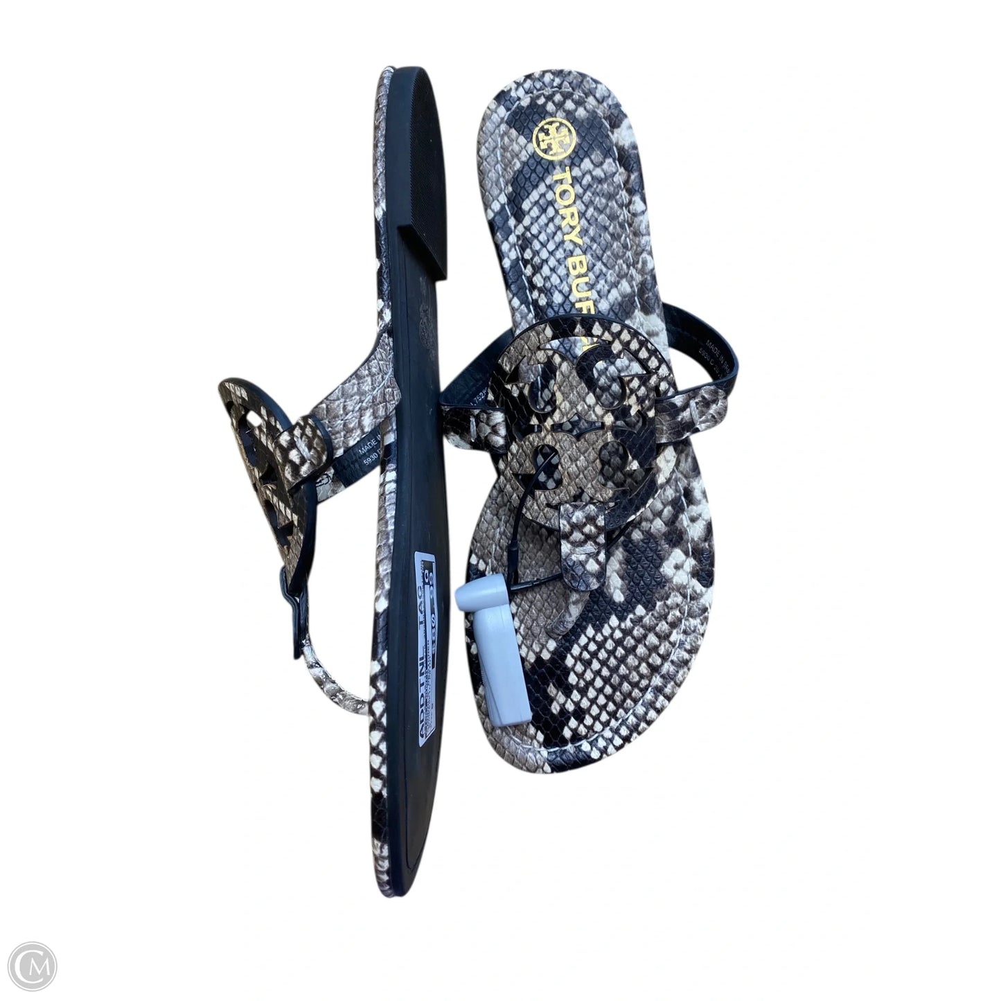 Sandals Designer By Tory Burch In Snakeskin Print, Size: 9