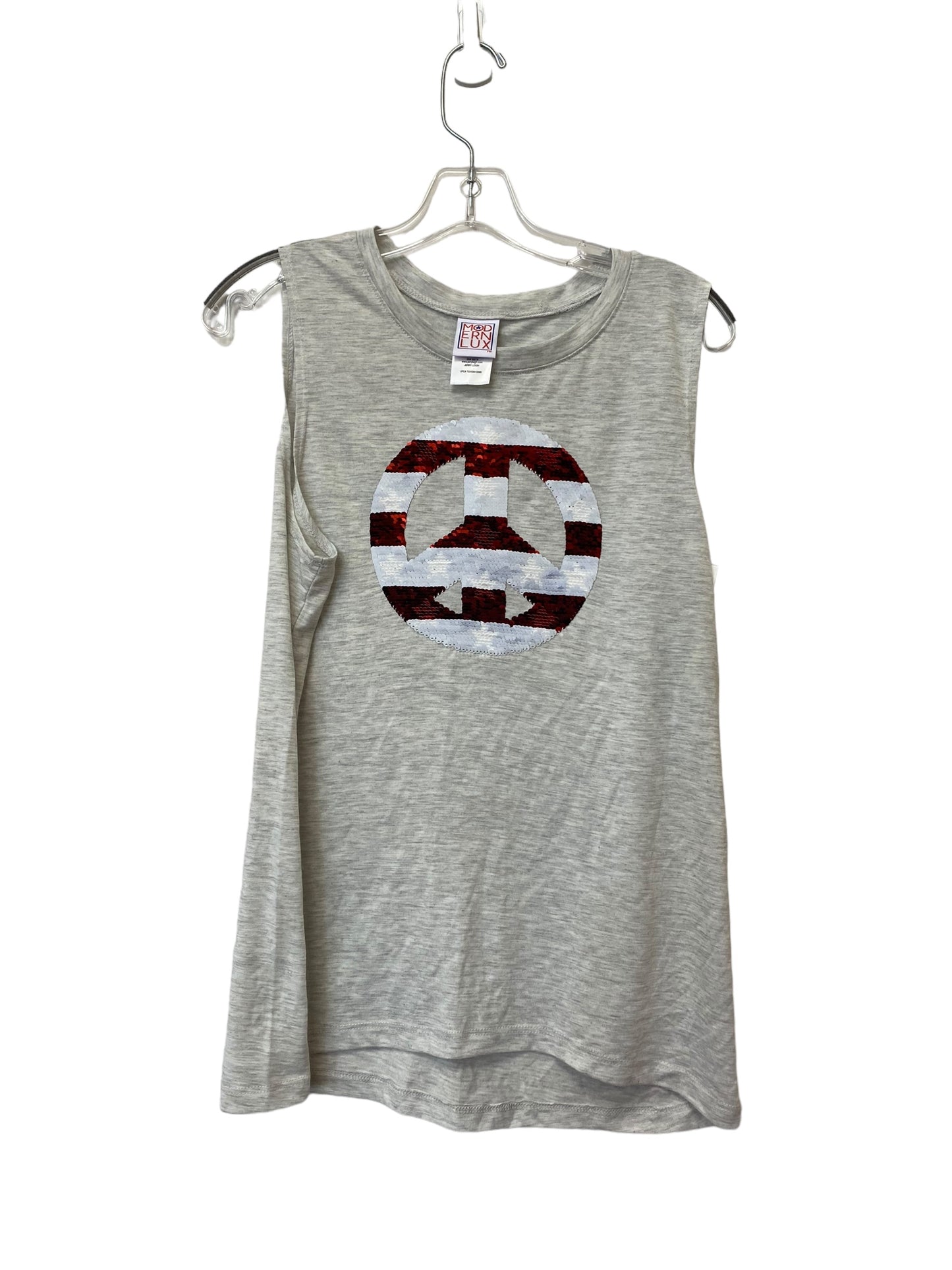 Grey Top Sleeveless Modern Lux, Size L