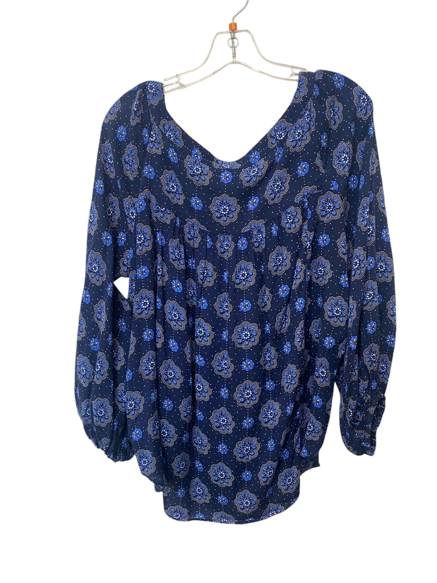 Top Long Sleeve By Maeve In Blue, Size: 14