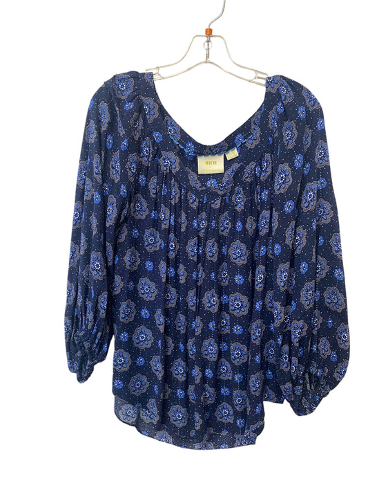 Top Long Sleeve By Maeve In Blue, Size: 14