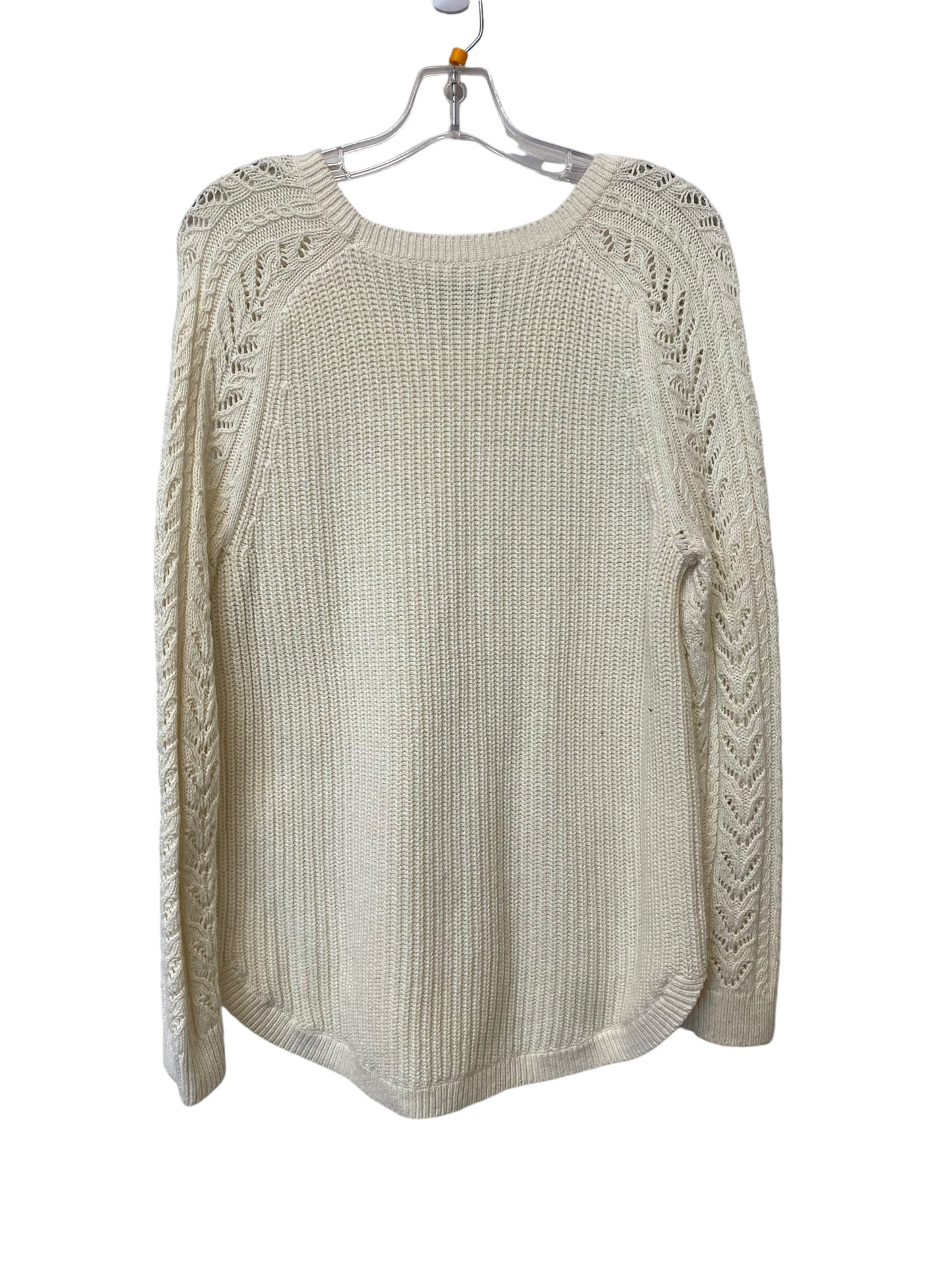 Sweater By Loft In Cream, Size: M