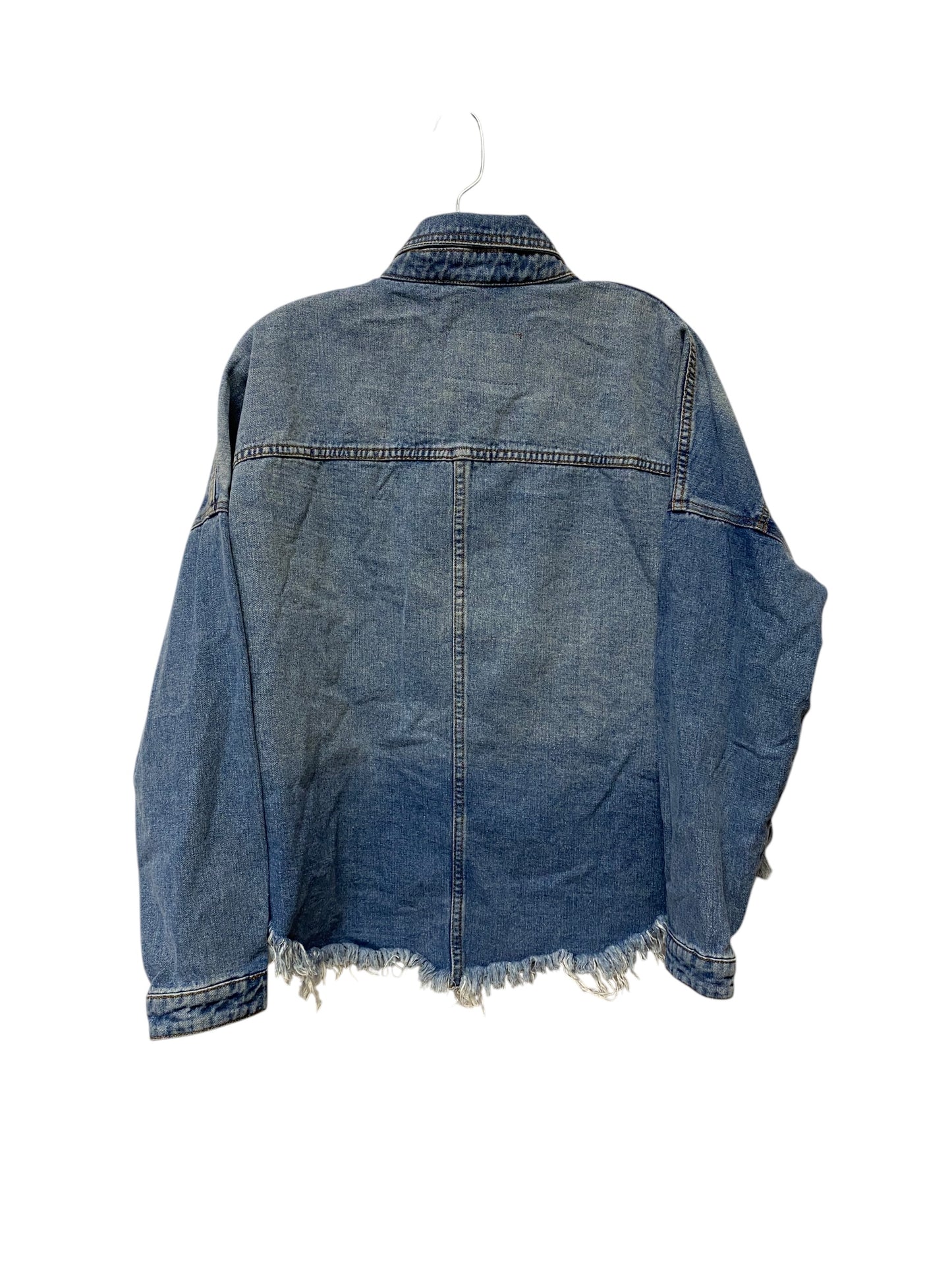 Jacket Denim By Clothes Mentor In Blue Denim, Size: L