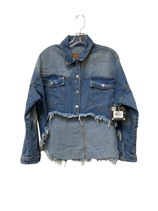 Jacket Denim By Clothes Mentor In Blue Denim, Size: L