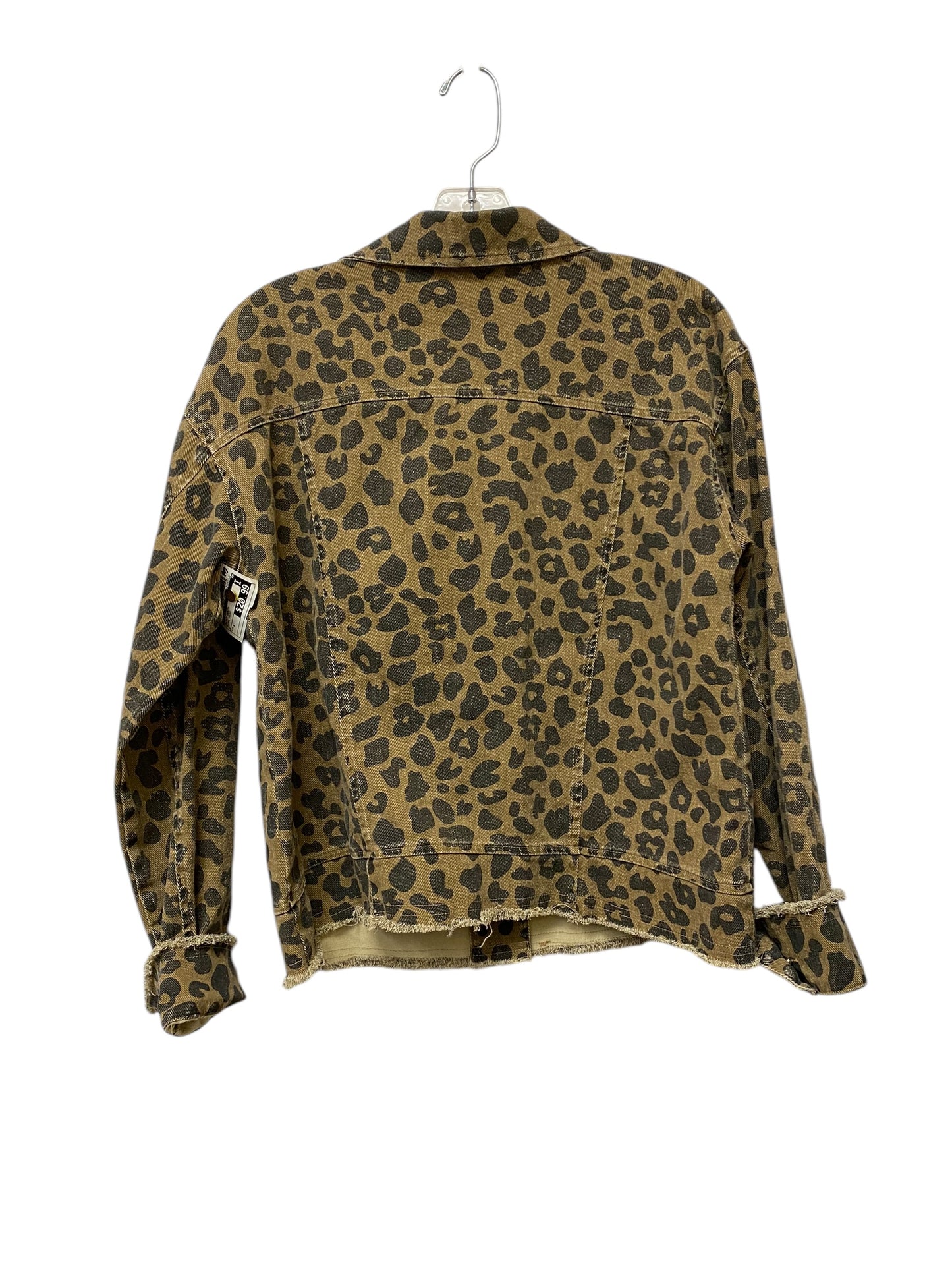 Jacket Denim By Mystree In Animal Print, Size: S