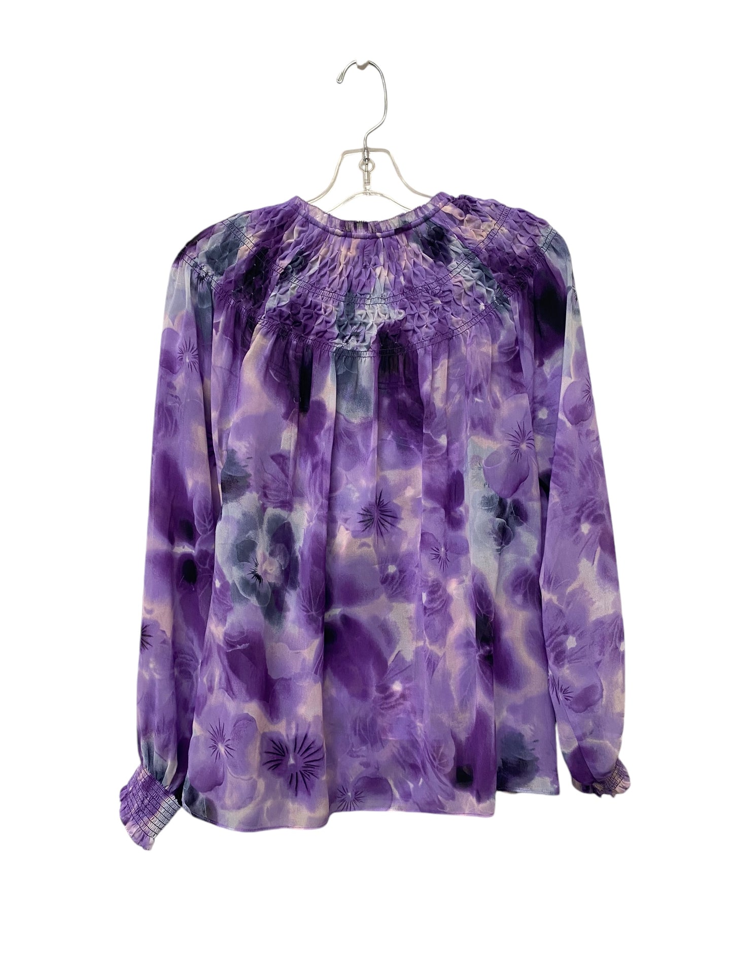 Top Long Sleeve By White House Black Market In Purple, Size: S