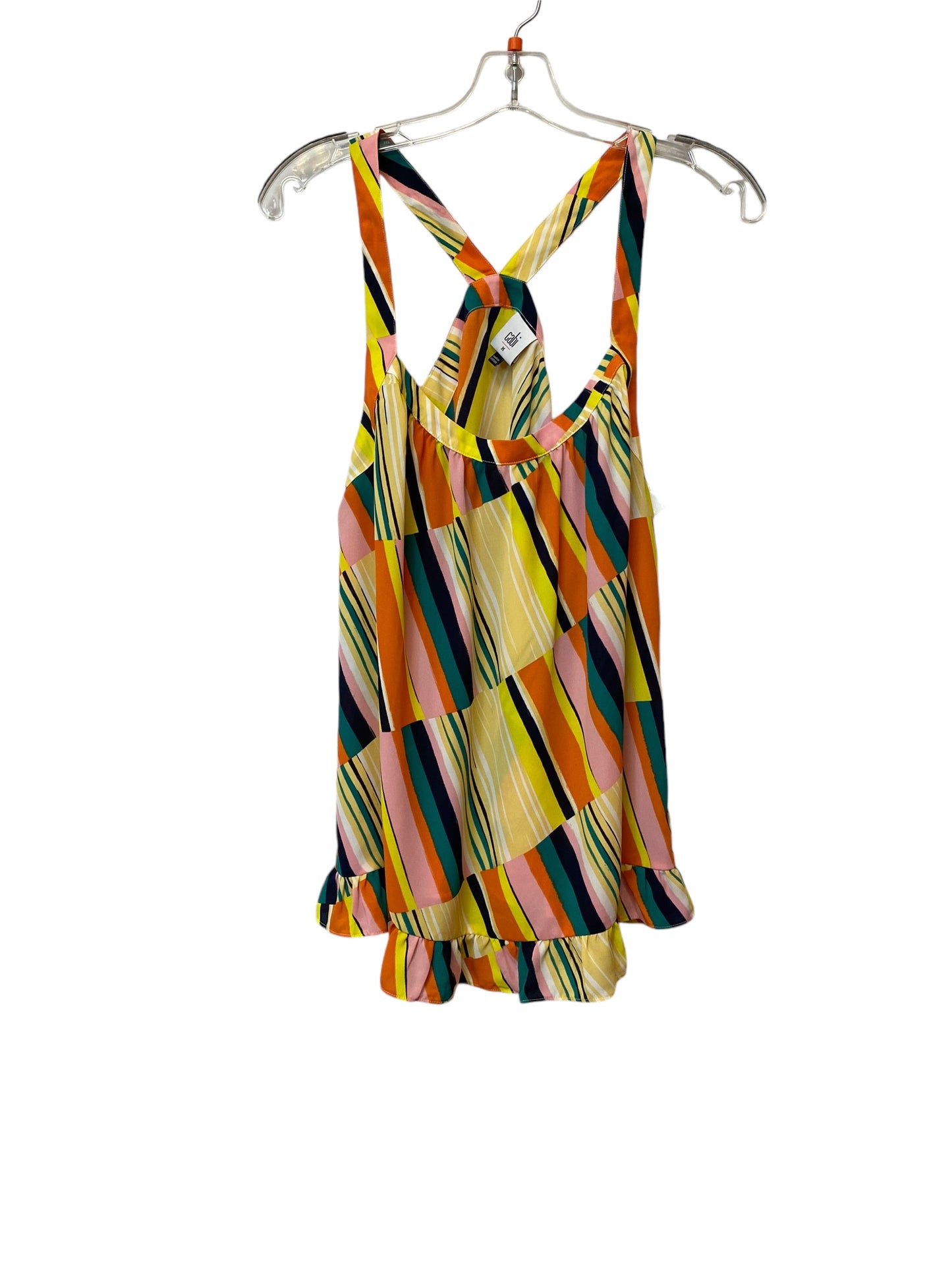 Top Sleeveless By Cabi In Multi-colored, Size: M