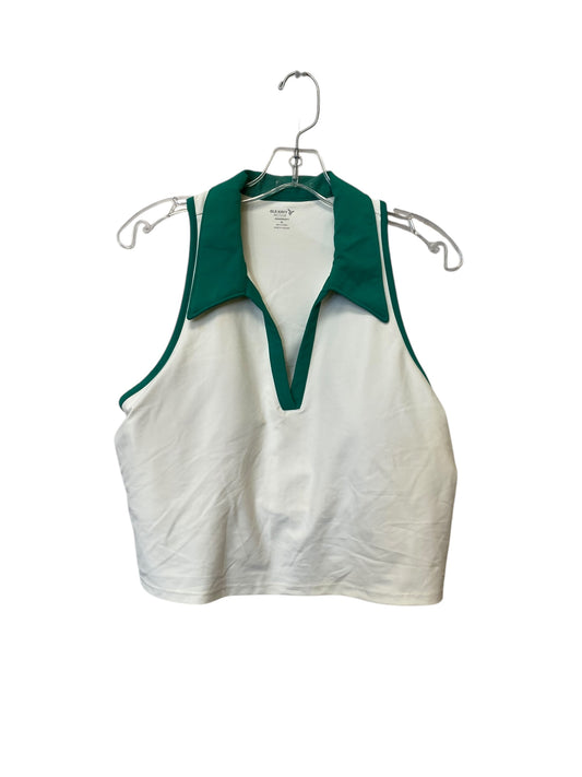 Athletic Tank Top By Old Navy In Green & White, Size: Xl