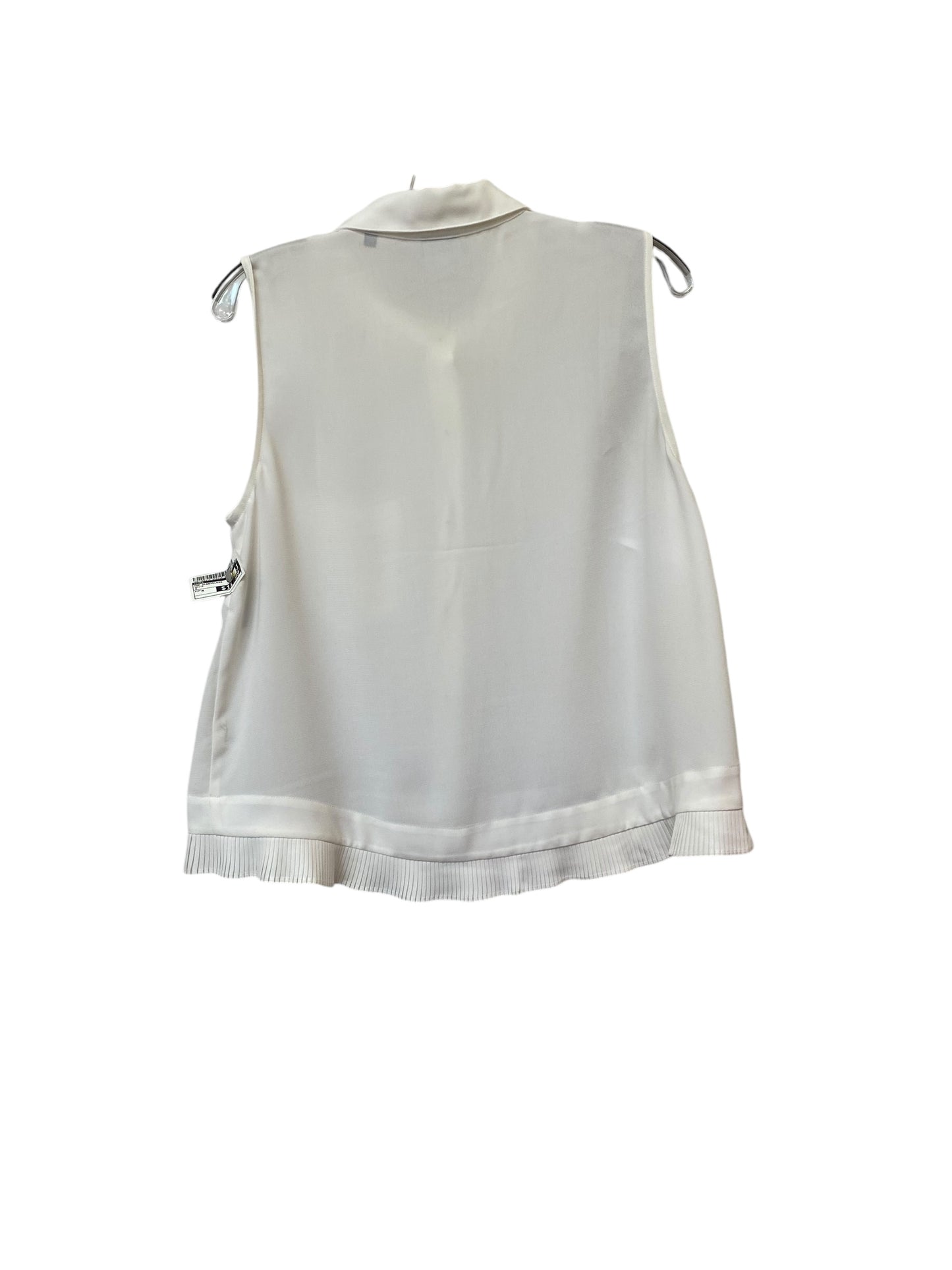 Top Sleeveless By Cabi In White, Size: M