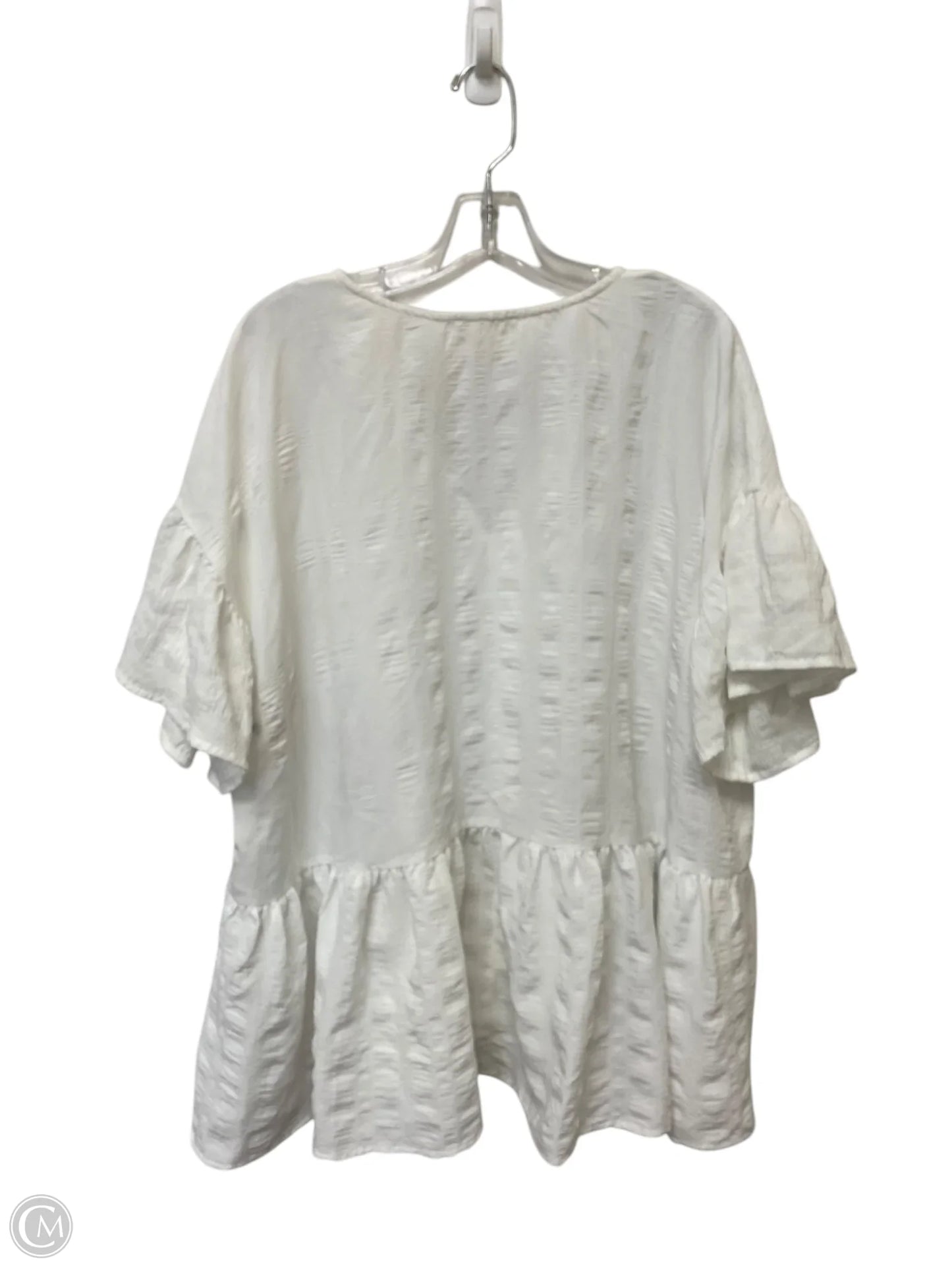 Top Short Sleeve By Entro In White, Size: Xl