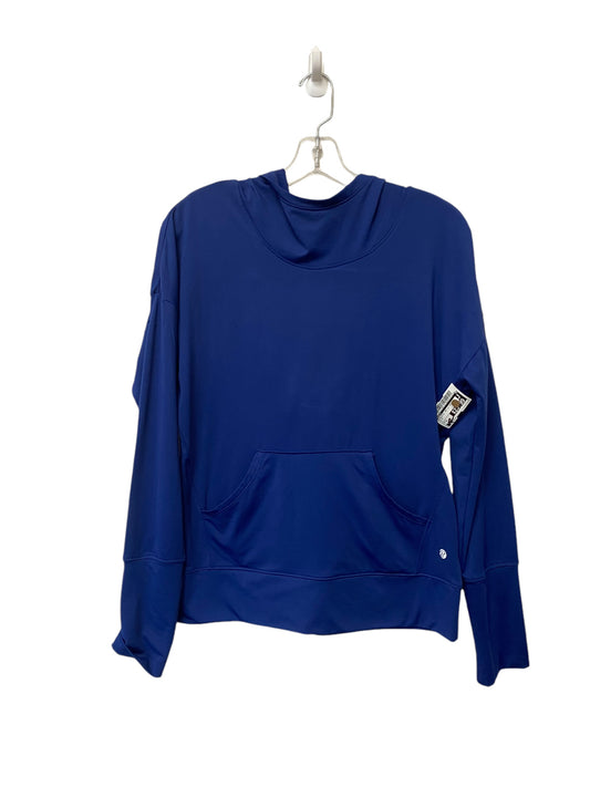 Athletic Top Long Sleeve Hoodie By Bally In Blue, Size: S