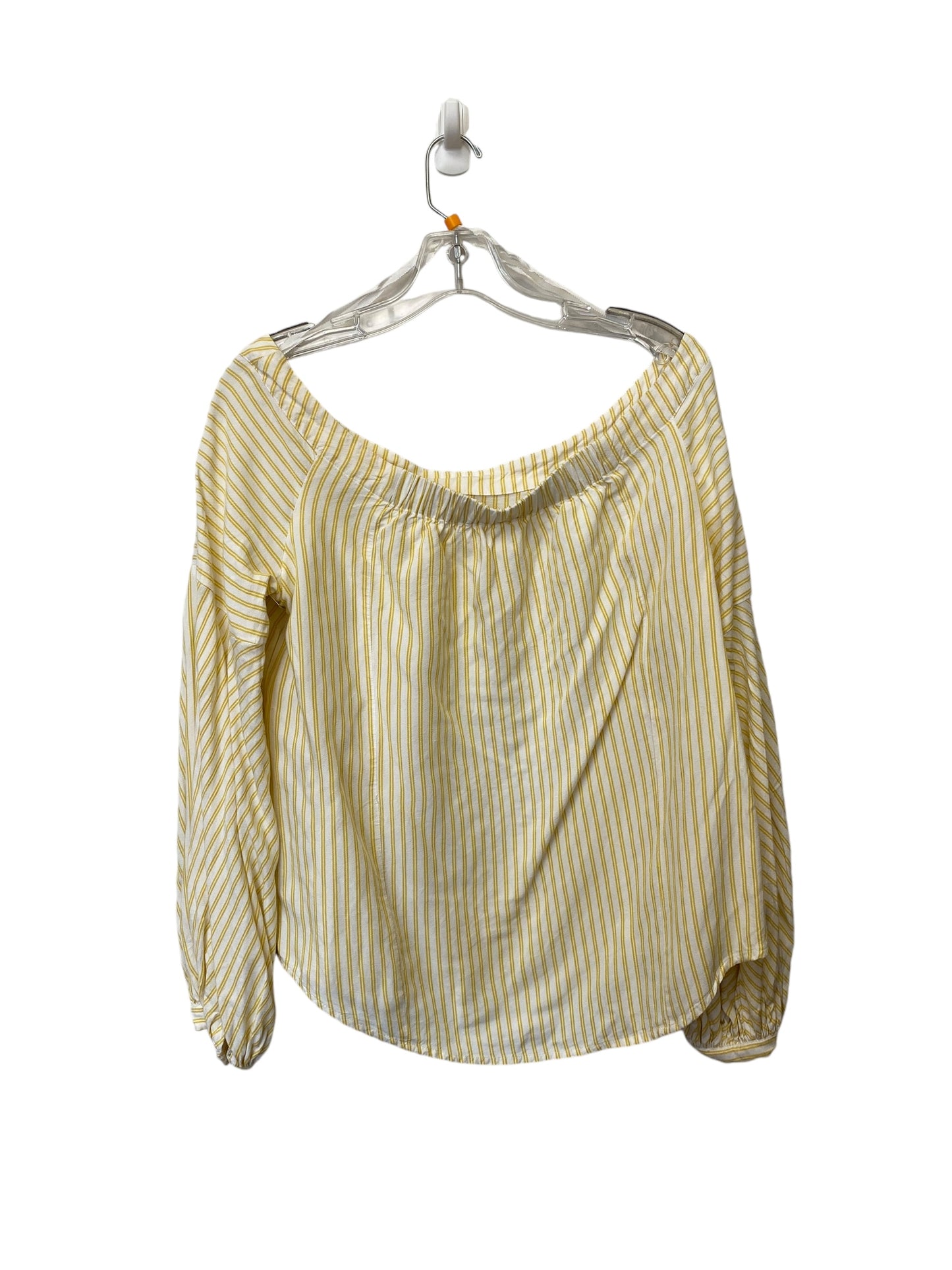 Top Long Sleeve By Maeve In Yellow, Size: 8