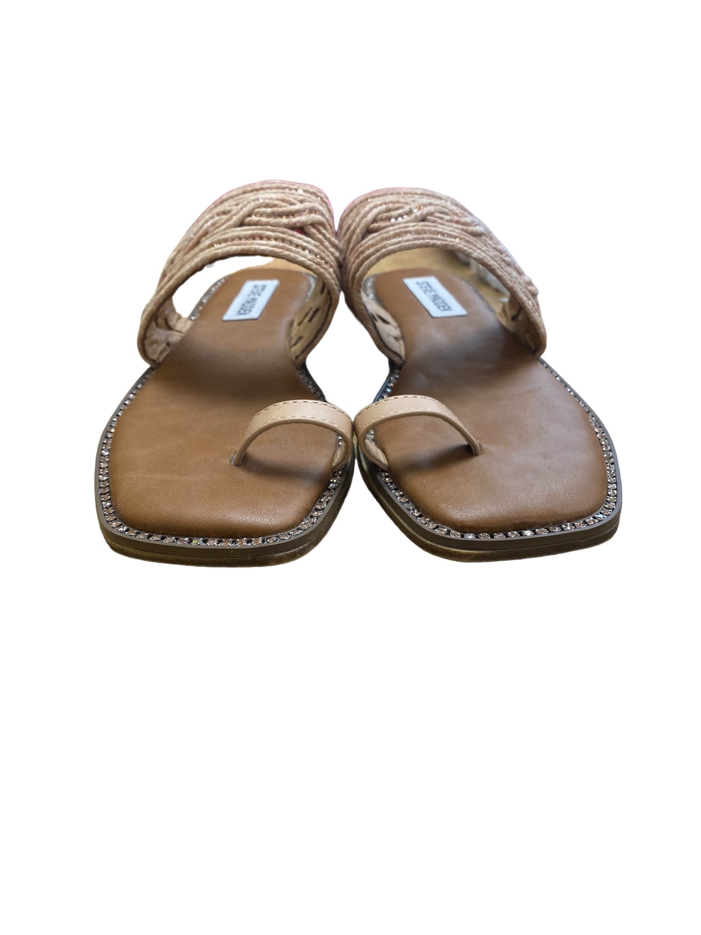 Sandals Flip Flops By Steve Madden In Brown, Size: 5.5