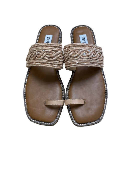 Sandals Flip Flops By Steve Madden In Brown, Size: 5.5