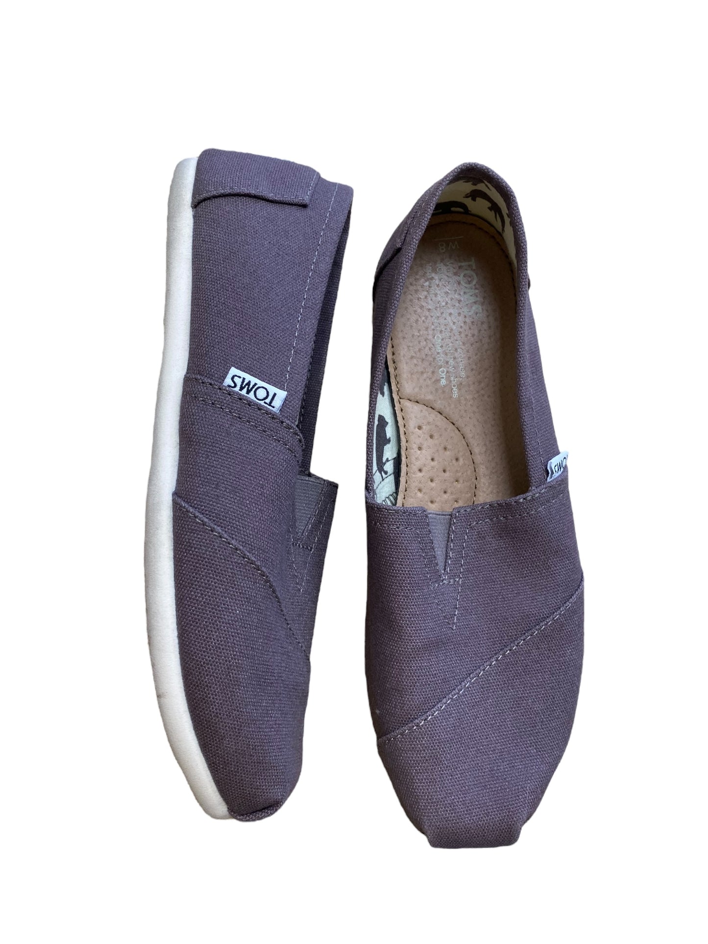 Shoes Flats By Toms In Grey, Size: 8