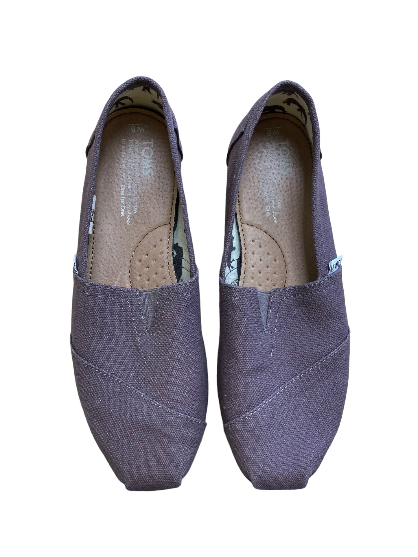 Shoes Flats By Toms In Grey, Size: 8