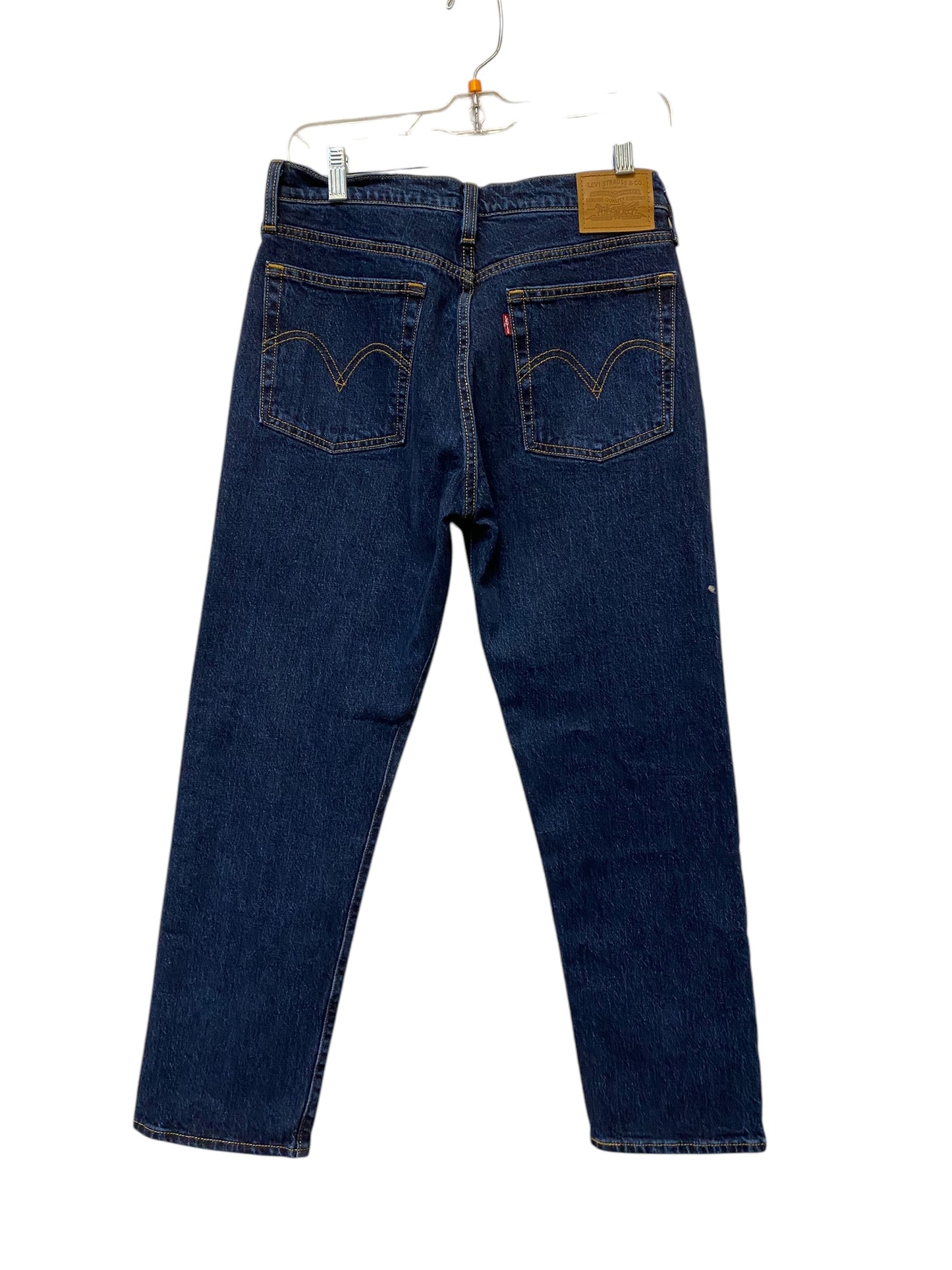 Jeans Straight By Levis In Blue Denim, Size: 8