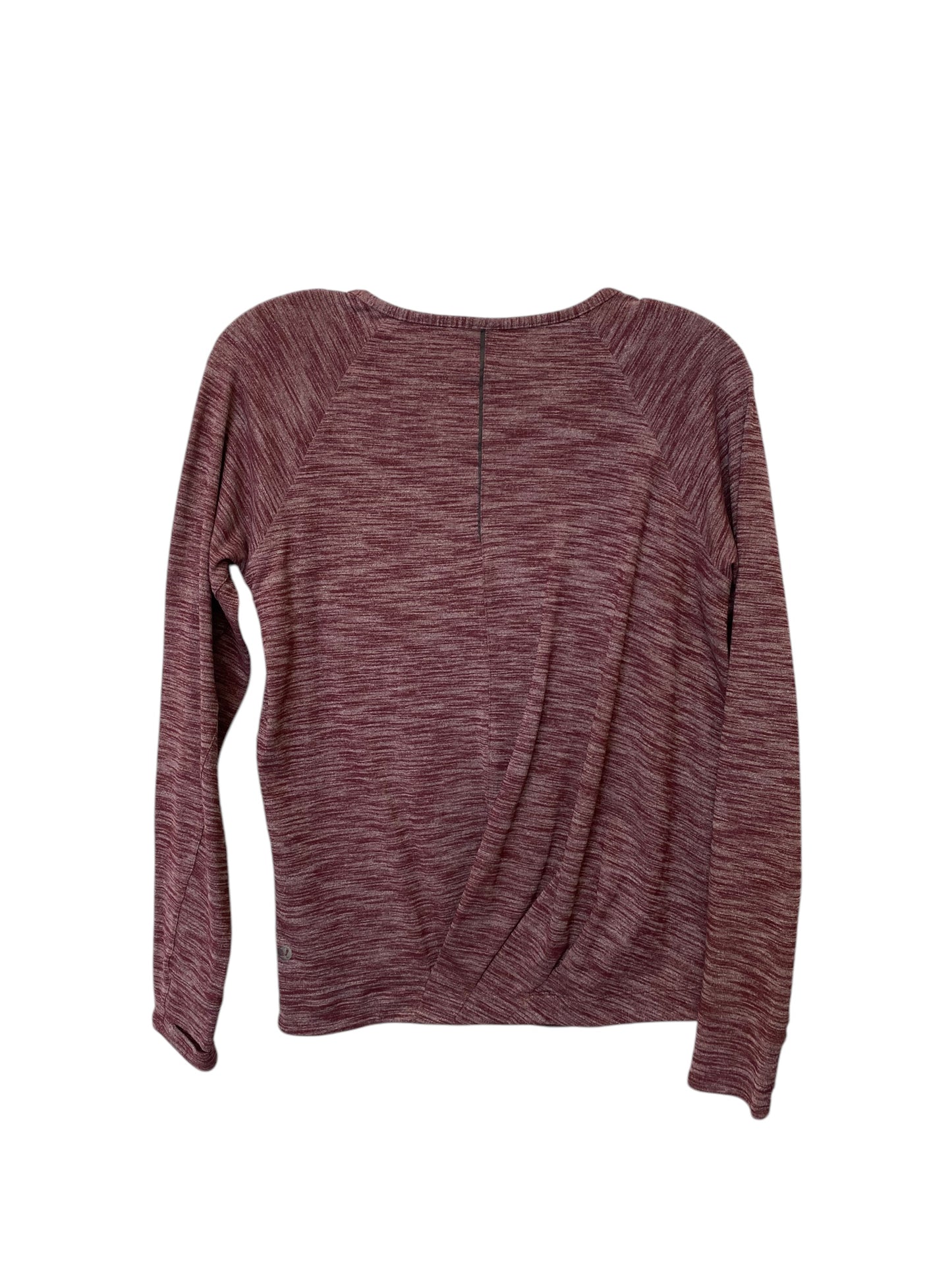 Athletic Top Long Sleeve Collar By Lululemon In Purple, Size: M