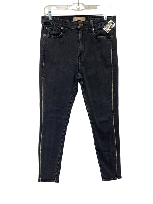 Jeans Skinny By 7 For All Mankind In Black Denim, Size: 30