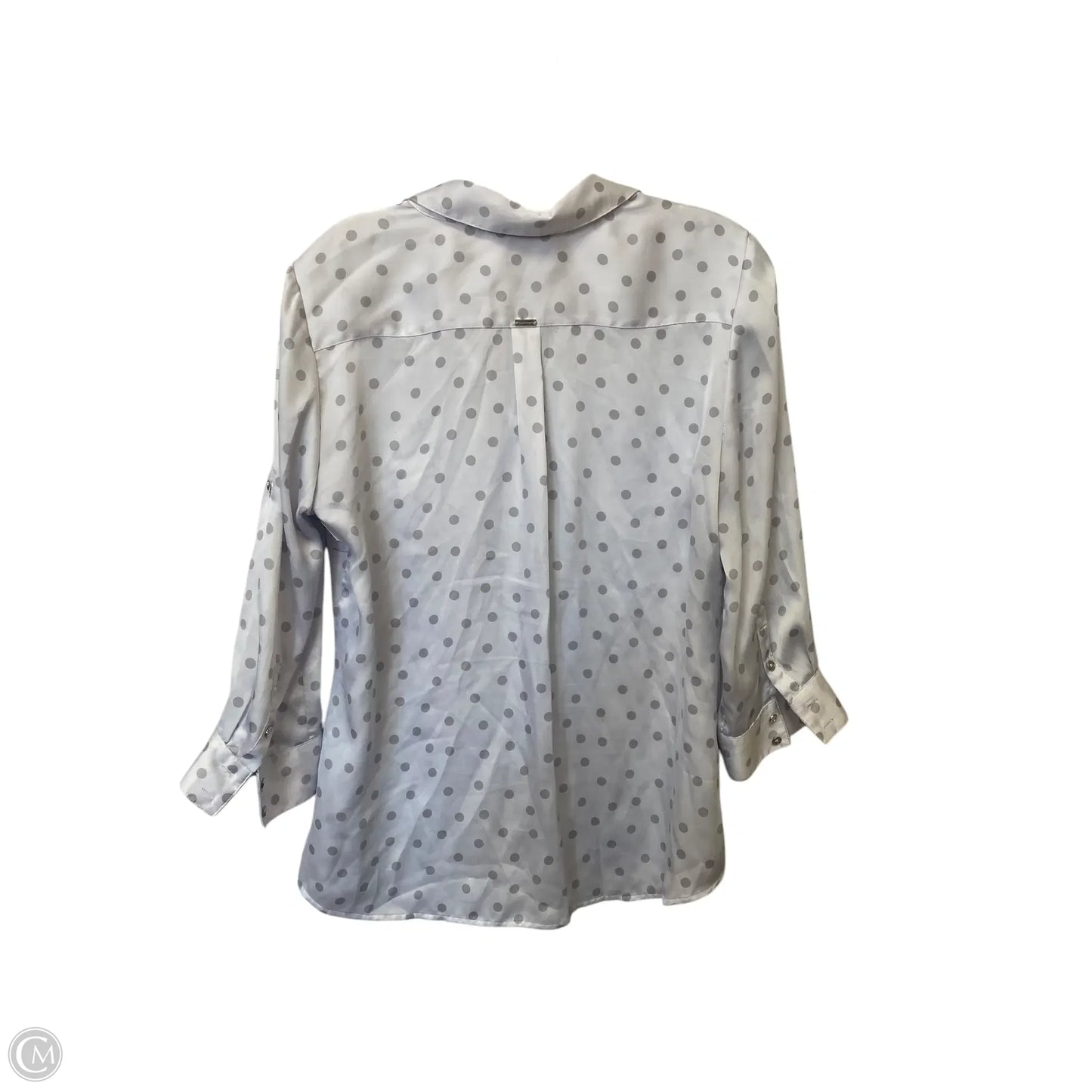 Top Long Sleeve By White House Black Market In Polkadot Pattern, Size: 10