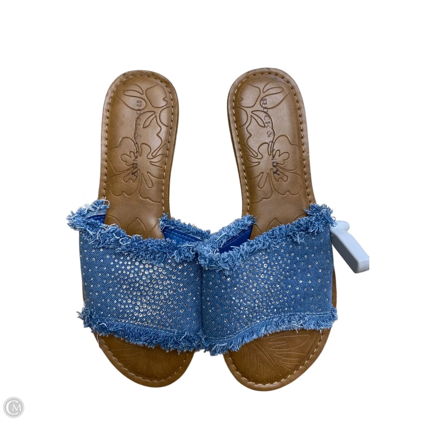 Sandals Flip Flops By Rock And Candy In Blue, Size: 7.5