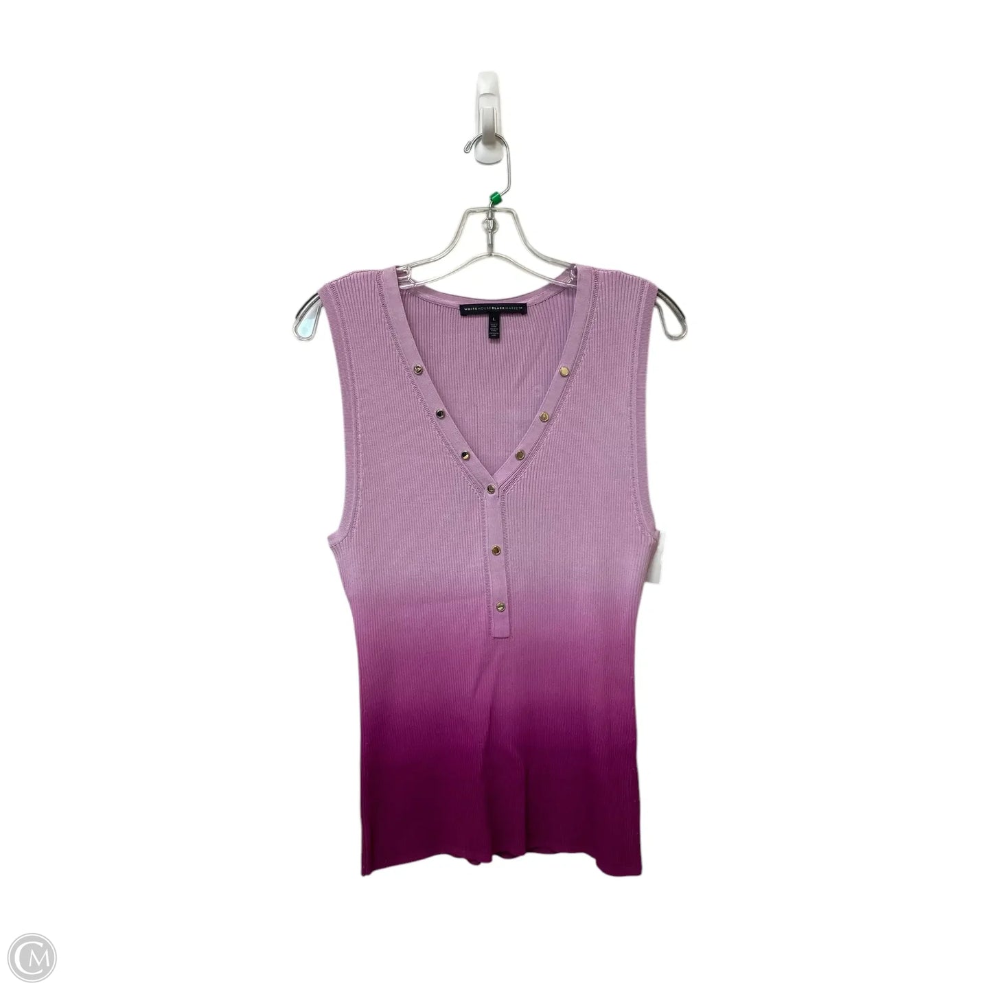 Top Sleeveless Basic By White House Black Market In Purple, Size: L