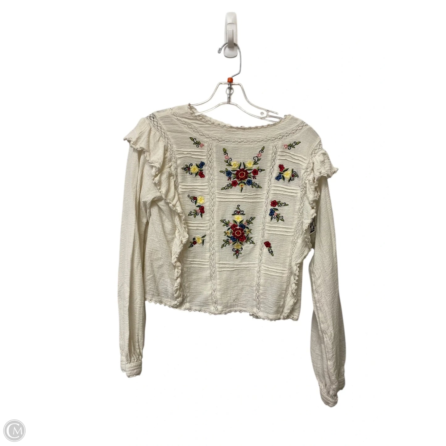 Top Long Sleeve By Free People In Floral Print, Size: S