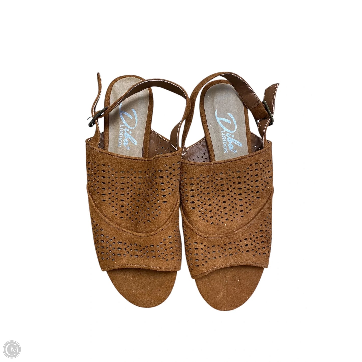 Shoes Heels Wedge By Diba In Brown, Size: 7.5