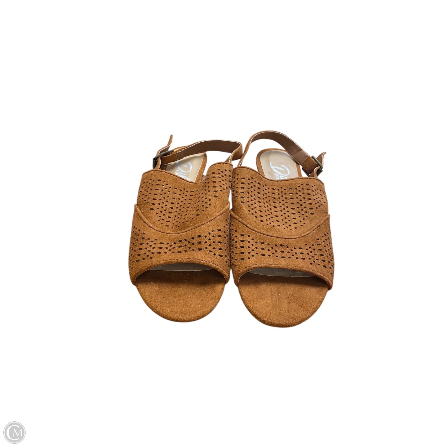 Shoes Heels Wedge By Diba In Brown, Size: 7.5