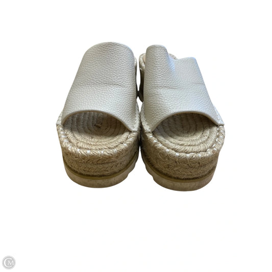 Sandals Heels Wedge By Clothes Mentor In White, Size: 6