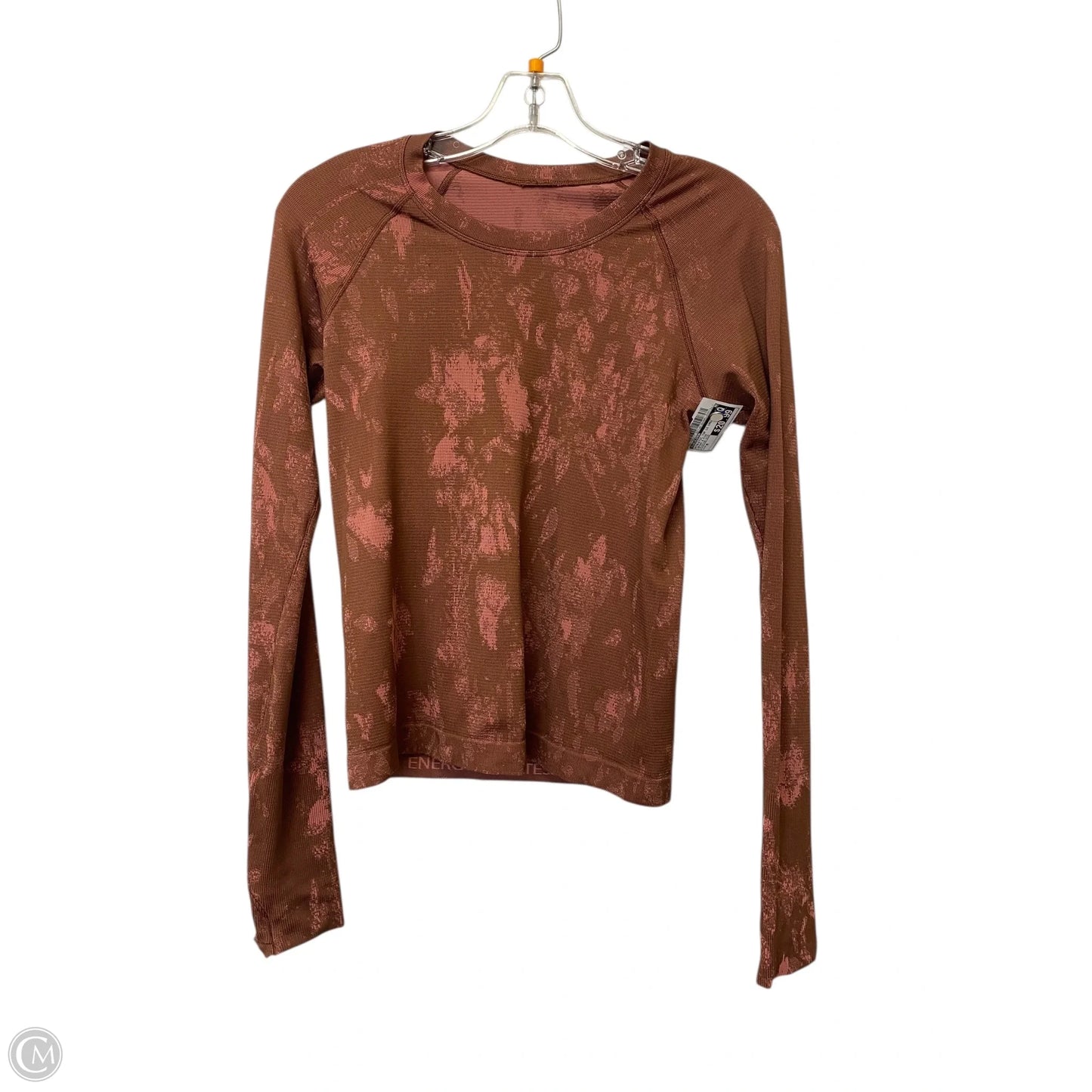 Athletic Top Long Sleeve Crewneck By Lululemon In Brown & Pink, Size: M